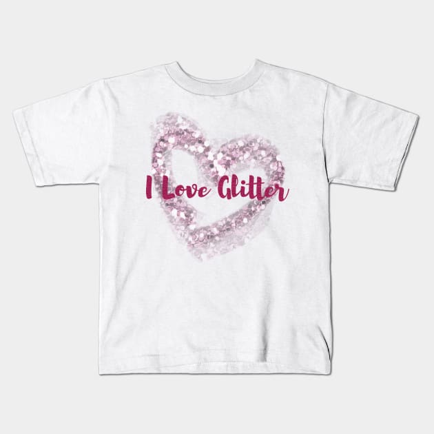 I love glitter Kids T-Shirt by snowshade